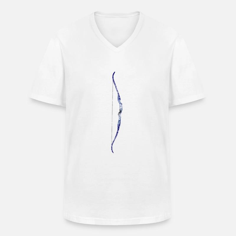 Recurvebogen Bogenschießen Bogenschütze - Männer-T-Shirt mit V-Ausschnitt - Weiß