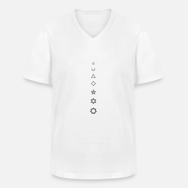 Magic Numbers - Männer-T-Shirt mit V-Ausschnitt - Weiß