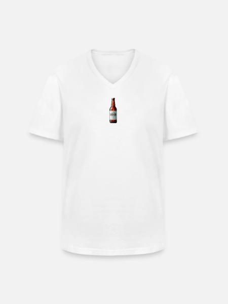 Bier - Männer-T-Shirt mit V-Ausschnitt - Weiß