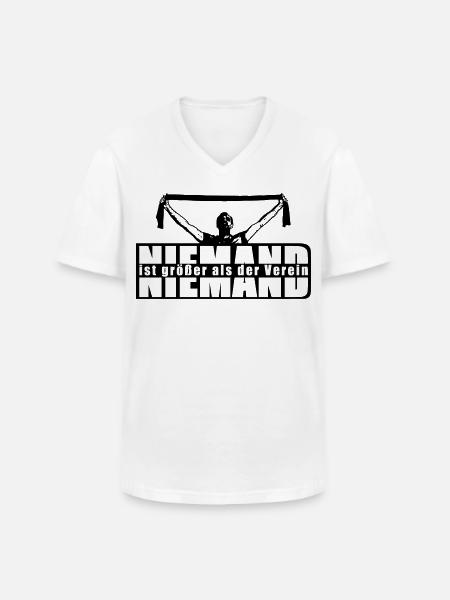 No one is bigger than the club - Men's V-Neck T-Shirt - white