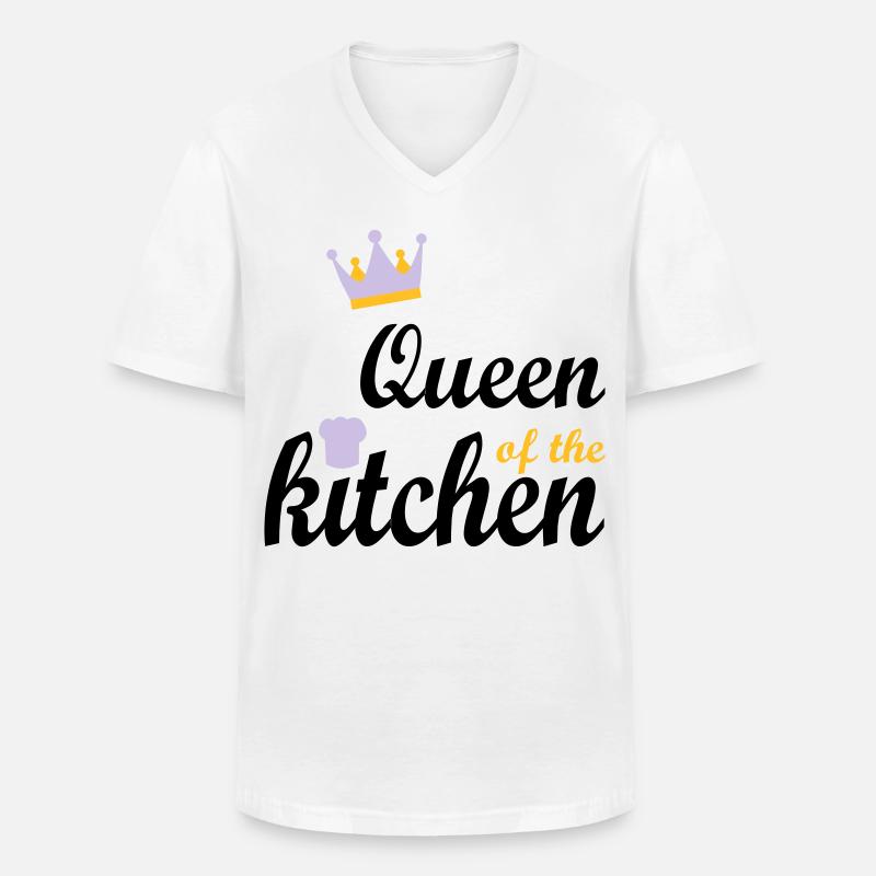 Kochen - Männer-T-Shirt mit V-Ausschnitt - Weiß