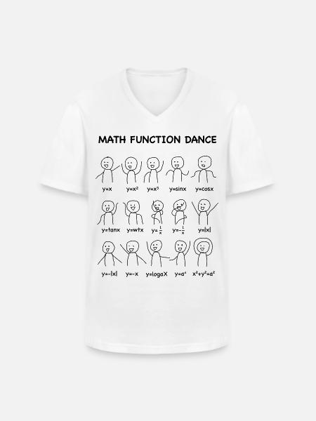 The 'Math Function Dance' (Nerd-Shirt) - Männer-T-Shirt mit V-Ausschnitt - Weiß