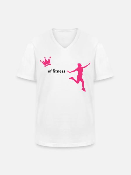 fitness - Men's V-Neck T-Shirt - white
