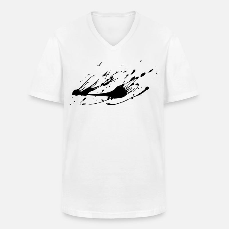 Splash-Bild malen # - Männer-T-Shirt mit V-Ausschnitt - Weiß