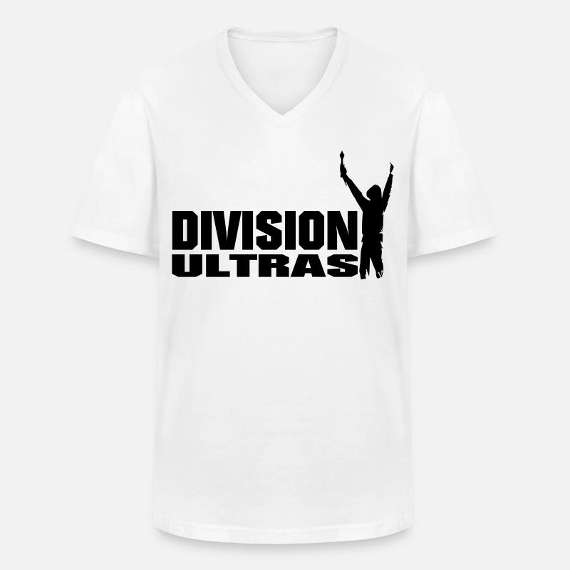Ultras Hooligans Division - Männer-T-Shirt mit V-Ausschnitt - Weiß