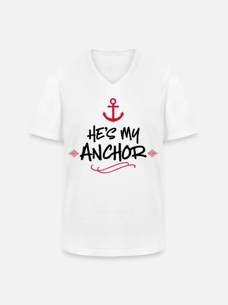 mariage - T-shirt col V Homme - blanc
