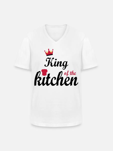 cuire à feu - T-shirt col V Homme - blanc