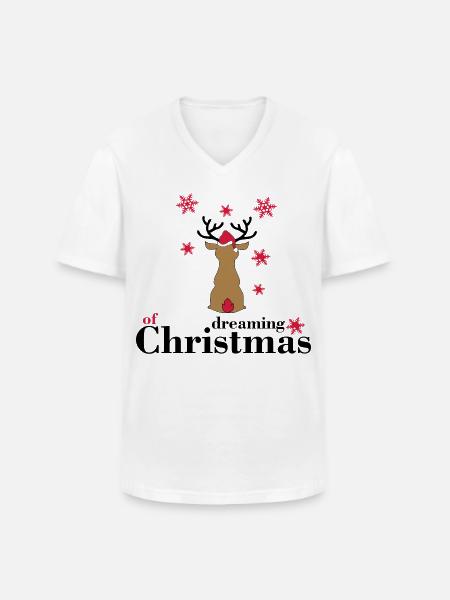 weihnachten - Männer-T-Shirt mit V-Ausschnitt - Weiß