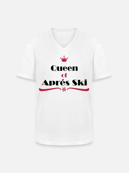 queen of apres ski - Men's V-Neck T-Shirt - white