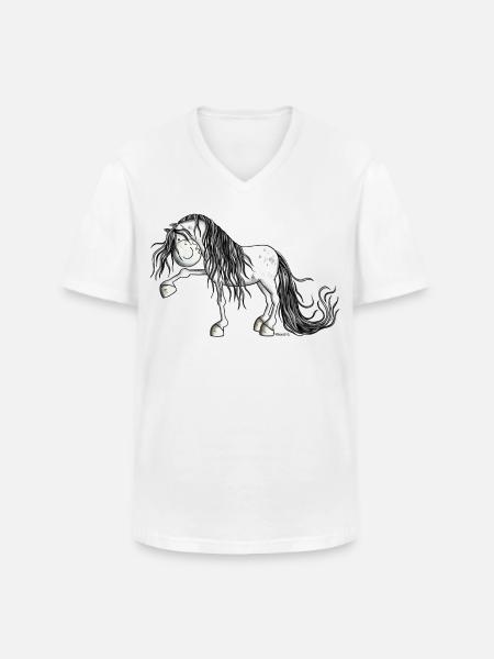 Andalusian Horse - Men's V-Neck T-Shirt - white