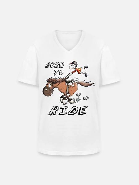 Born to Ride - Men's V-Neck T-Shirt - white