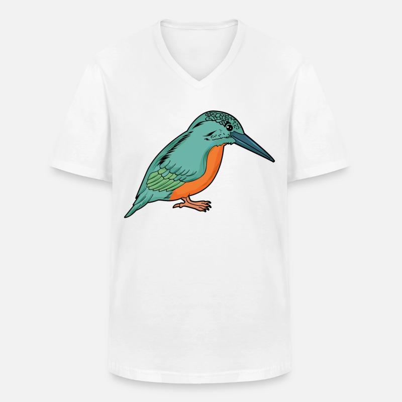 Eisvogel - Männer-T-Shirt mit V-Ausschnitt - Weiß