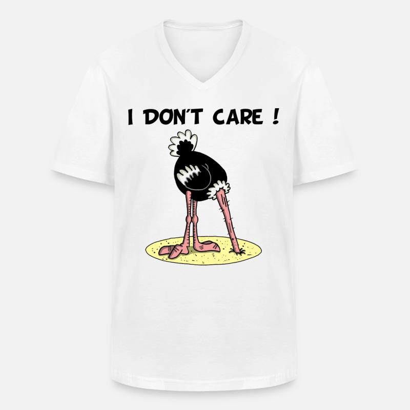 Den Kopf in den Sand - Männer-T-Shirt mit V-Ausschnitt - Weiß