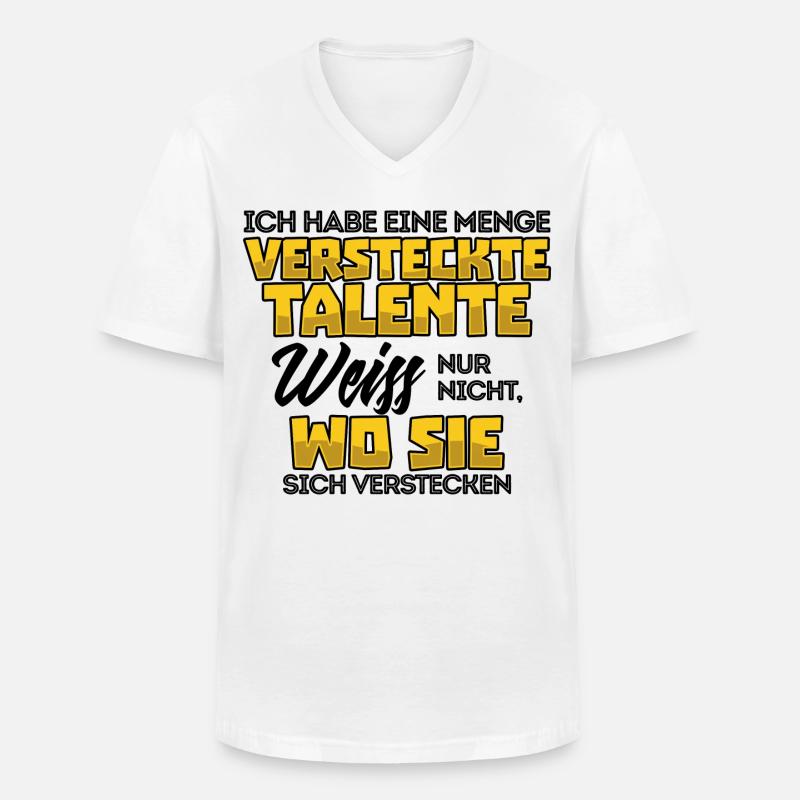 Lustig Witz Cool Statement - Männer-T-Shirt mit V-Ausschnitt - Weiß