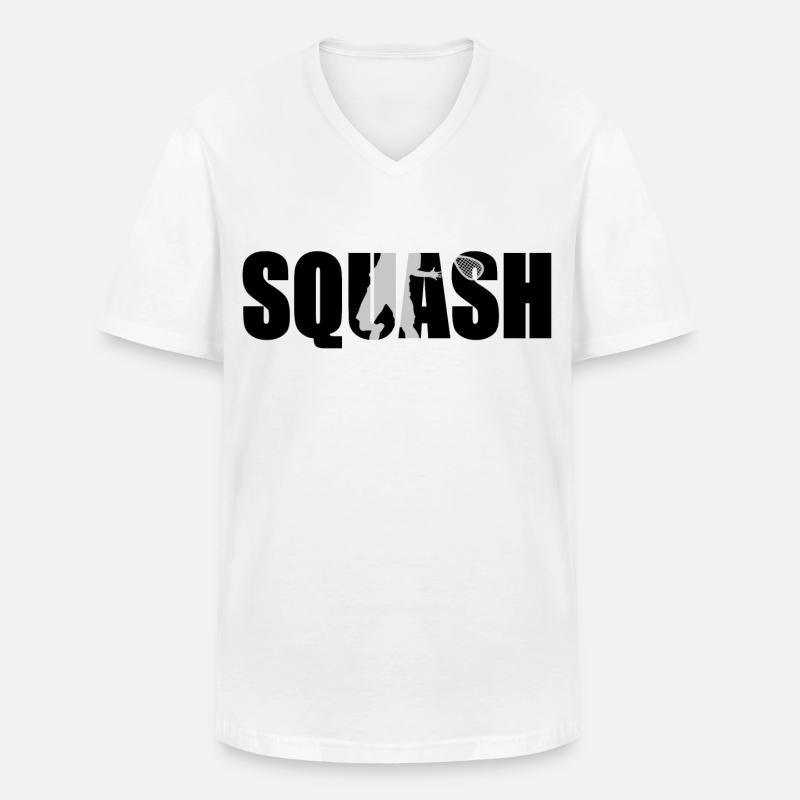 Squash - T-shirt col V Homme - blanc