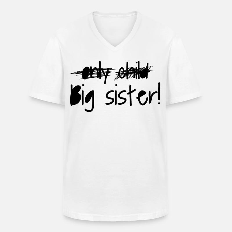 Große Schwester - Männer-T-Shirt mit V-Ausschnitt - Weiß
