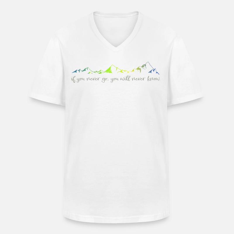 never go, never know - Männer-T-Shirt mit V-Ausschnitt - Weiß