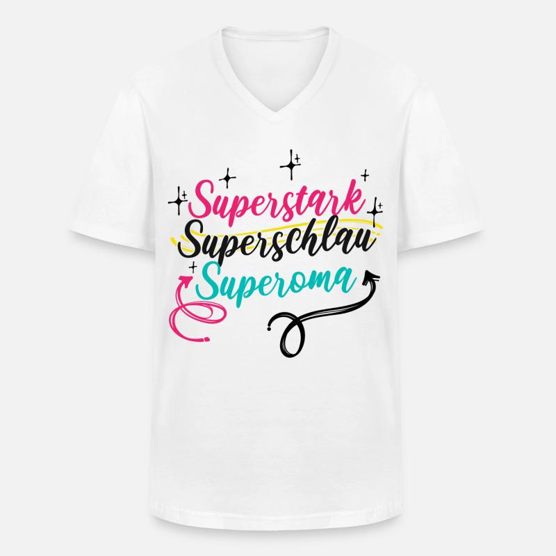 Oma Großmutter Superoma Alte Frau Spruch - Männer-T-Shirt mit V-Ausschnitt - Weiß