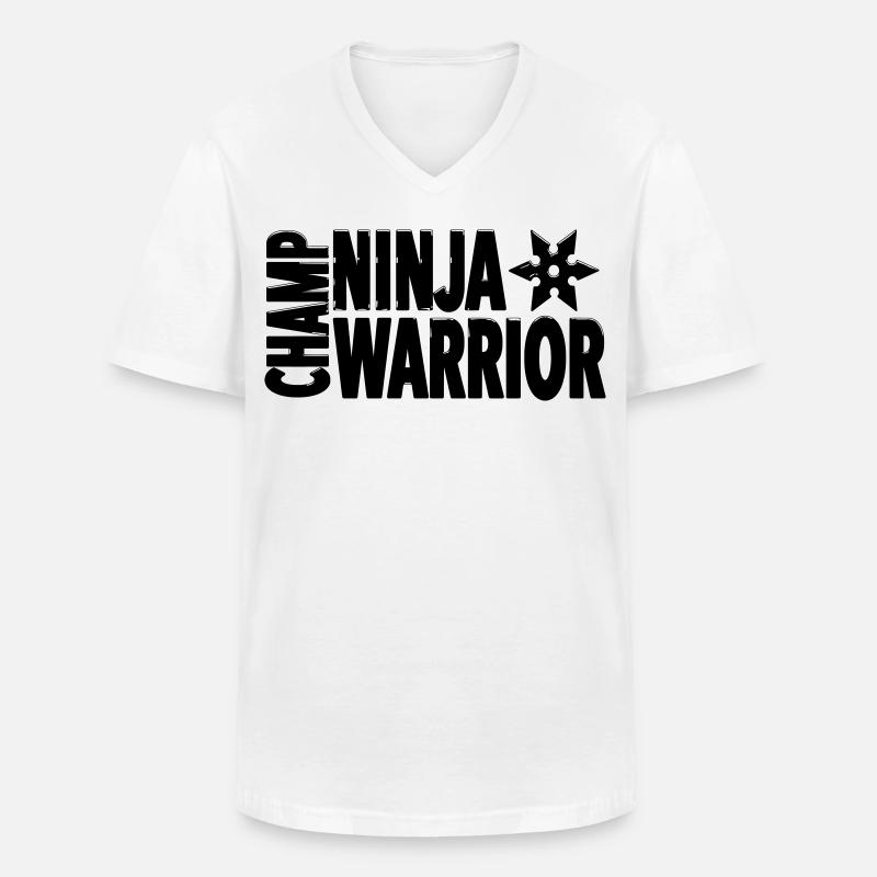 Chase Ninja Warrior – Strong Action Statement - Männer-T-Shirt mit V-Ausschnitt - Weiß