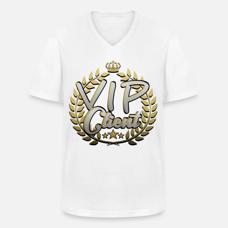 VIP Client - Männer-T-Shirt mit V-Ausschnitt - Weiß