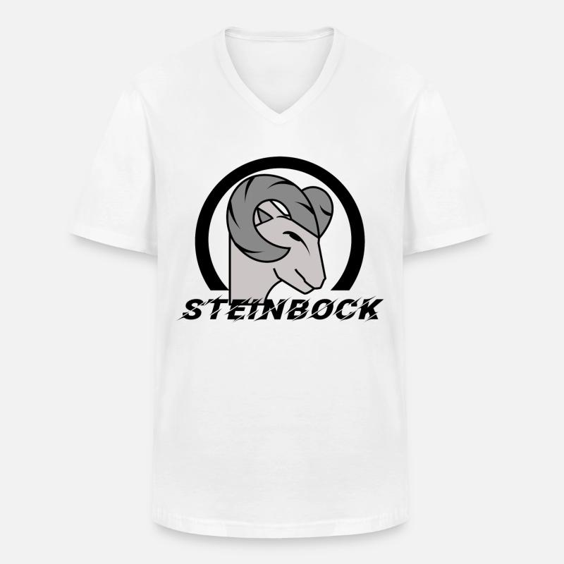 Astrologie Himmel Steinbock Tierkreiszeichen - Männer-T-Shirt mit V-Ausschnitt - Weiß