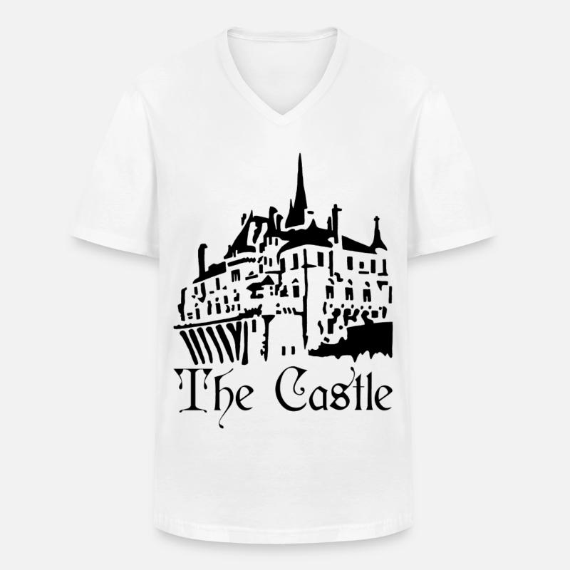 Das Schwarze Schloss - Männer-T-Shirt mit V-Ausschnitt - Weiß