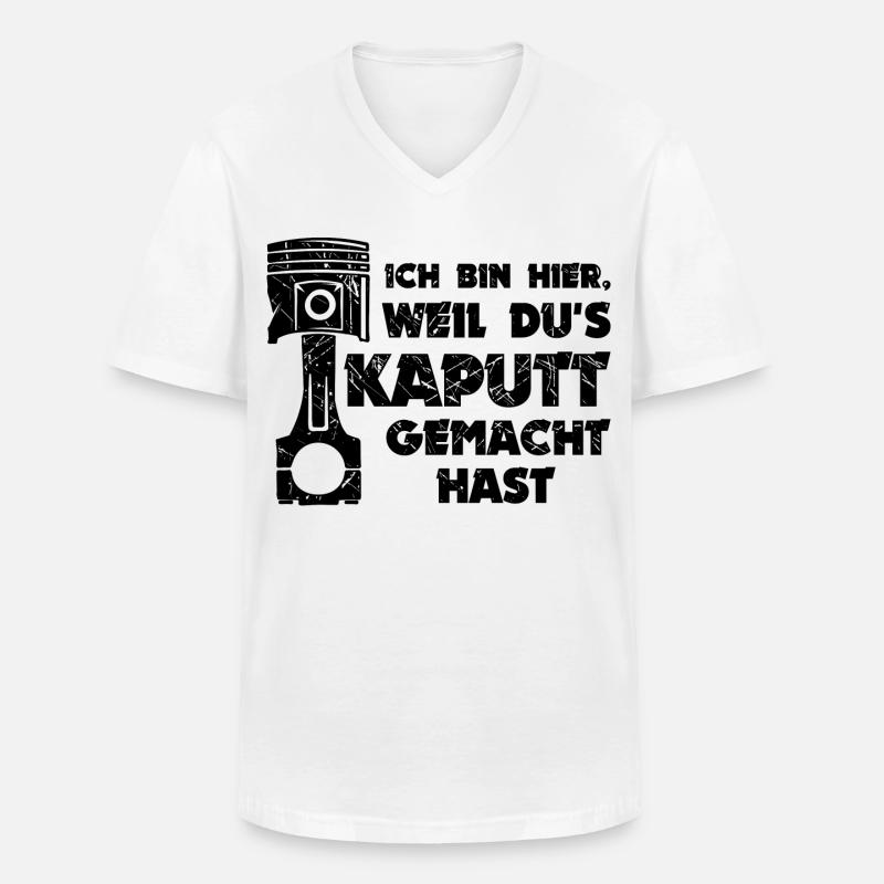 Workaholic Statement Job Arbeiter Mechaniker - Männer-T-Shirt mit V-Ausschnitt - Weiß
