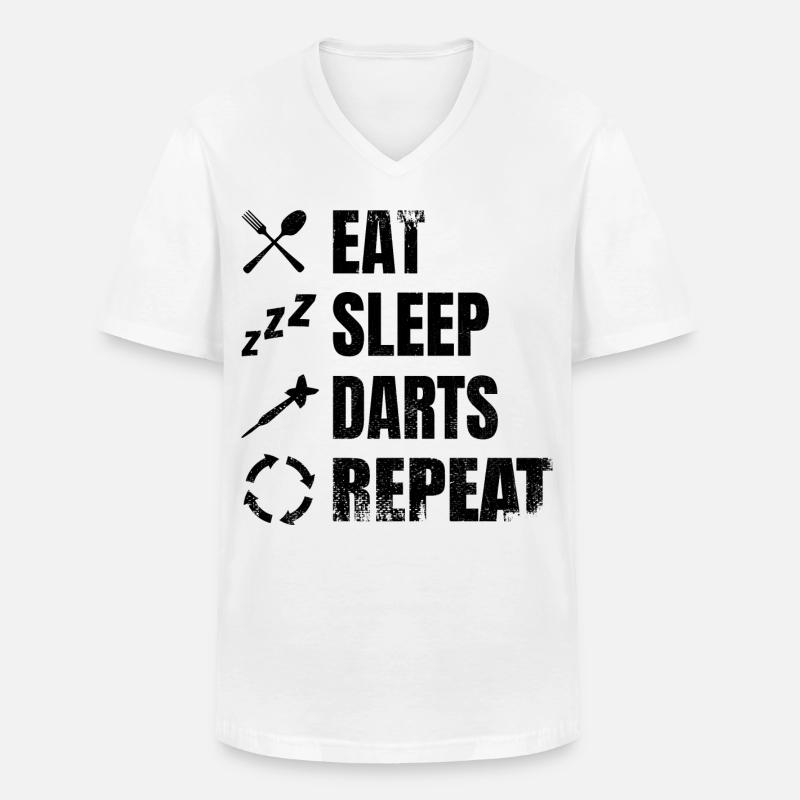 Dart Täglicher Zeitplan - Männer-T-Shirt mit V-Ausschnitt - Weiß