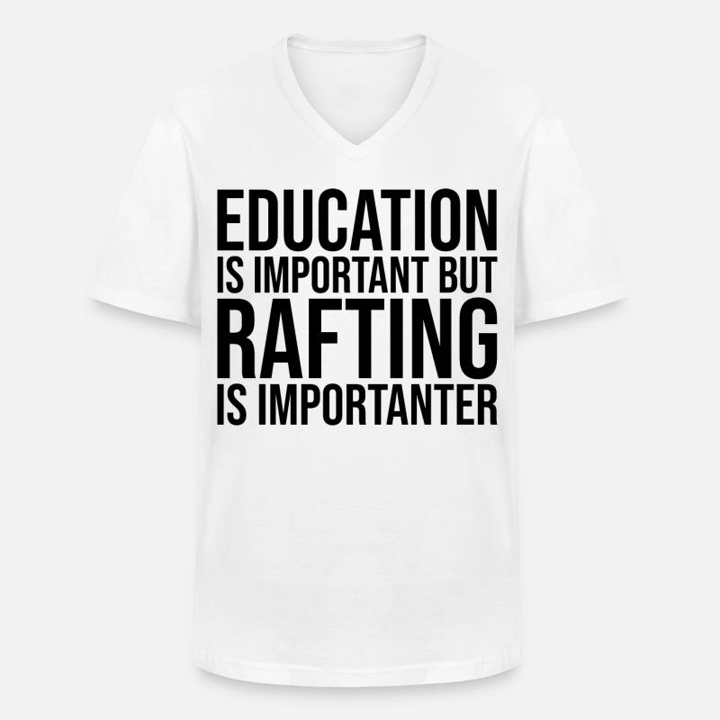 Rafting - Männer-T-Shirt mit V-Ausschnitt - Weiß