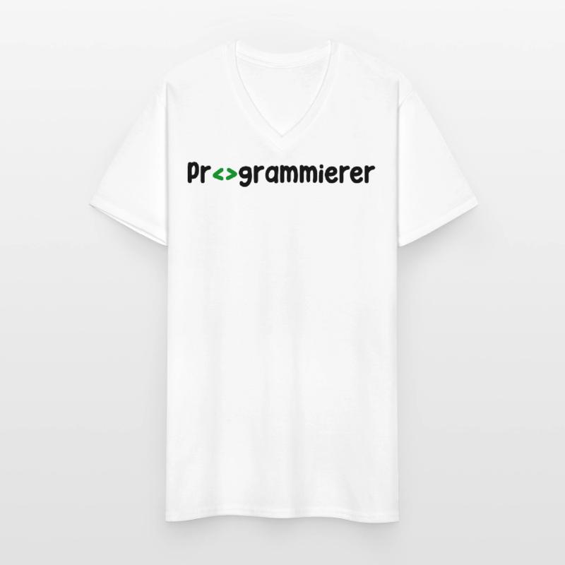 Programmierer Developer Webentwickler Skripting Männer-T-Shirt mit V-Ausschnitt