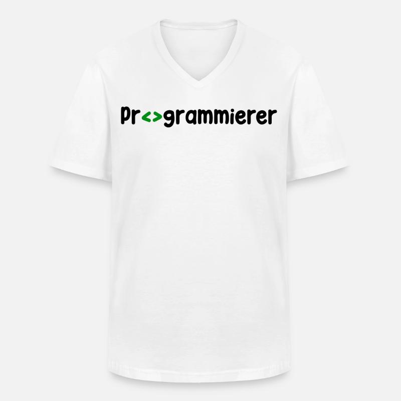 Programmierer Developer Webentwickler Skripting - Männer-T-Shirt mit V-Ausschnitt - Weiß