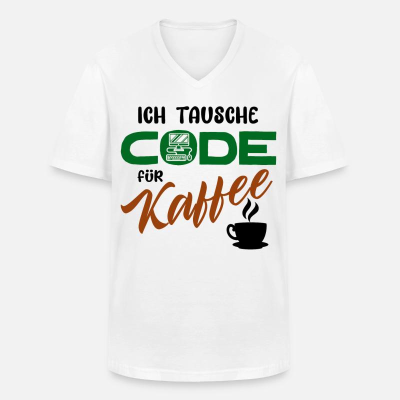 Programmierer Softwareentwickler Developer Code - Männer-T-Shirt mit V-Ausschnitt - Weiß