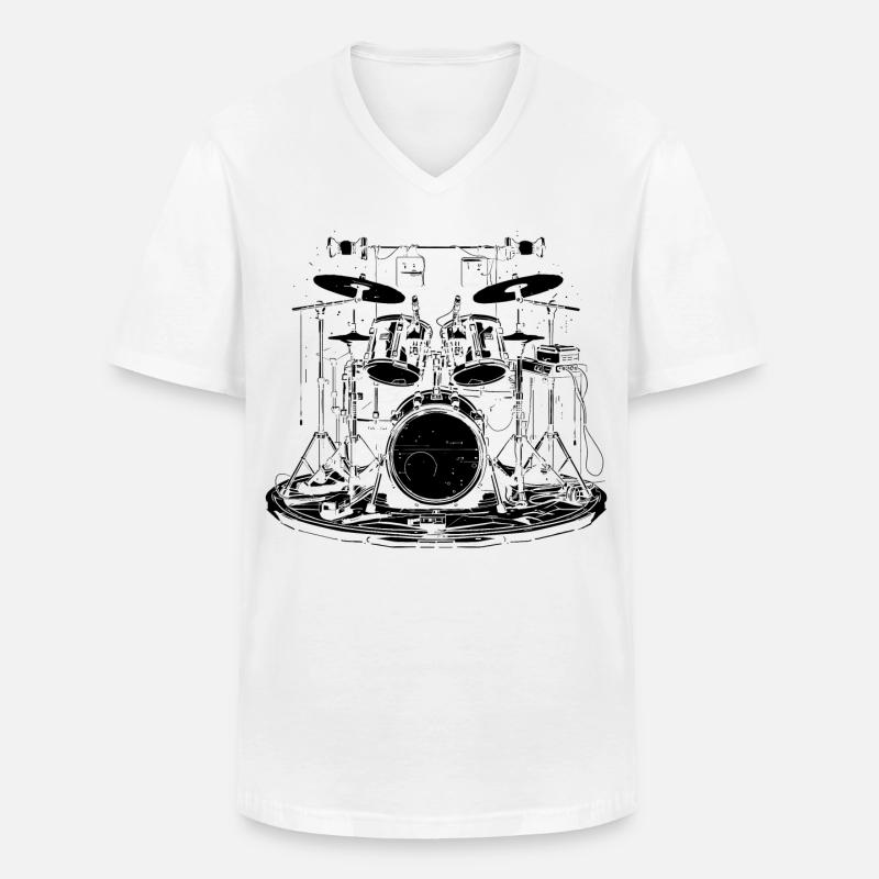 Trapset - Männer-T-Shirt mit V-Ausschnitt - Weiß