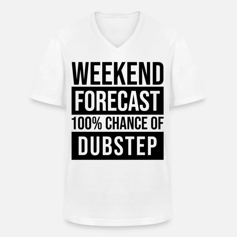 Dubstep - Männer-T-Shirt mit V-Ausschnitt - Weiß