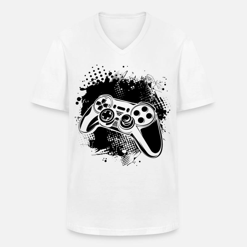 Game Controller - Männer-T-Shirt mit V-Ausschnitt - Weiß