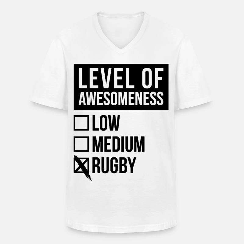 Rugby - Men's V-Neck T-Shirt - white
