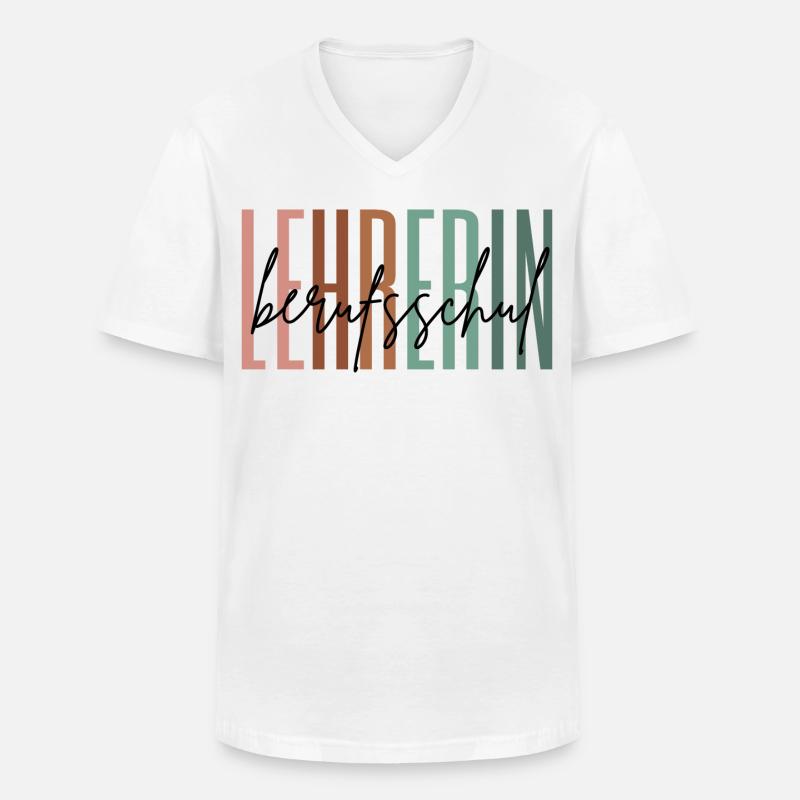 Lehrerin Berufsschule Berufsschullehrerin Geschenk - Männer-T-Shirt mit V-Ausschnitt - Weiß