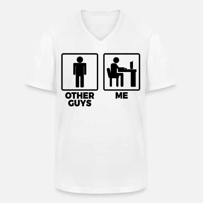 Andere Programmierer und ich - Männer-T-Shirt mit V-Ausschnitt - Weiß