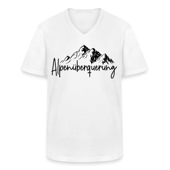 Alpenüberquerung - Männer-T-Shirt mit V-Ausschnitt - Weiß - Vorne - AI Model Male 185 light (185cm)