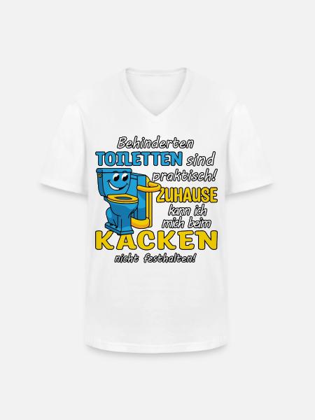 Disabled toilet - Men's V-Neck T-Shirt - white