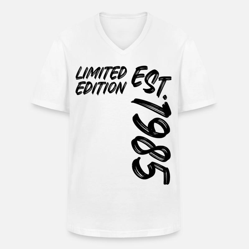 Limited Edition Est. 1985 - Männer-T-Shirt mit V-Ausschnitt - Weiß