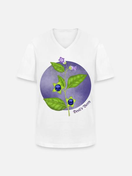 Devil's Berry - Men's V-Neck T-Shirt - white