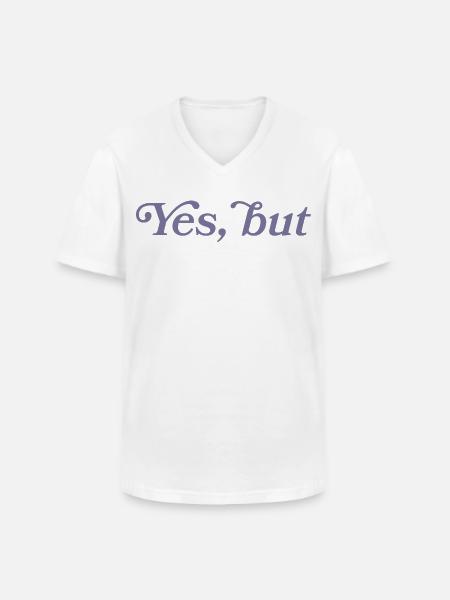 Ja, aber... - T-shirt col V Homme - blanc