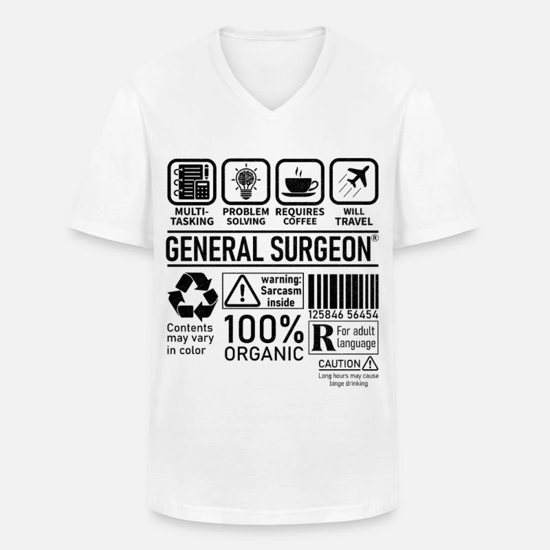 General Surgeon multi tasking problem solving - Men's V-Neck T-Shirt - white