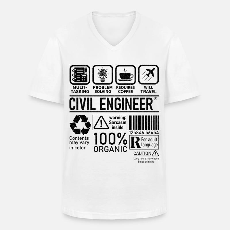 Civil Engineer multi tasking problem solving - Männer-T-Shirt mit V-Ausschnitt - Weiß