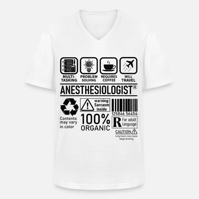 Anesthesiologist multi tasking problem solving - Männer-T-Shirt mit V-Ausschnitt - Weiß