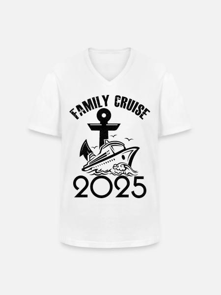 Family cruise 2025 - Men's V-Neck T-Shirt - white