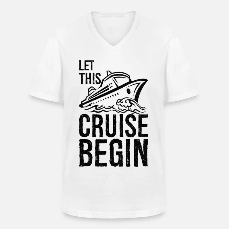 Lassen Sie diese Kreuzfahrt beginnen - Männer-T-Shirt mit V-Ausschnitt - Weiß