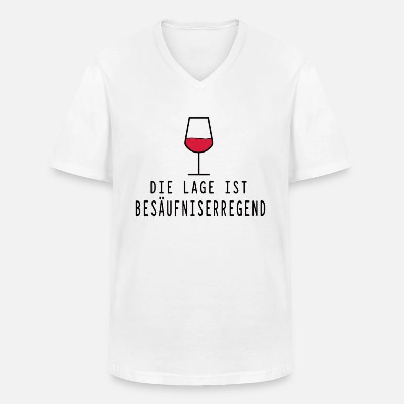 Lage besäufniserregend - Männer-T-Shirt mit V-Ausschnitt - Weiß