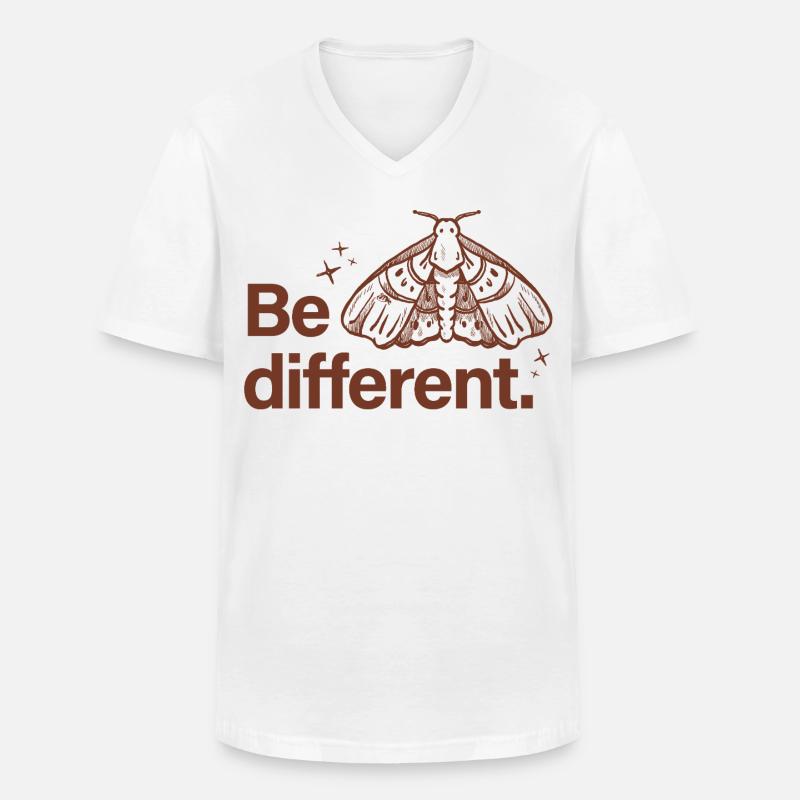 Be different - Männer-T-Shirt mit V-Ausschnitt - Weiß